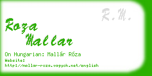 roza mallar business card