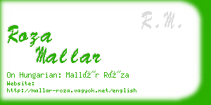 roza mallar business card